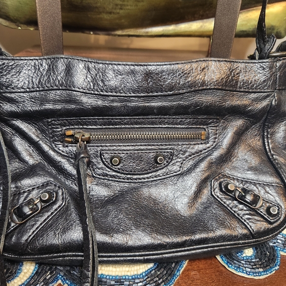 Black Balen☆ciaga Leather Women's Bag #TY - Picture 3 of 8